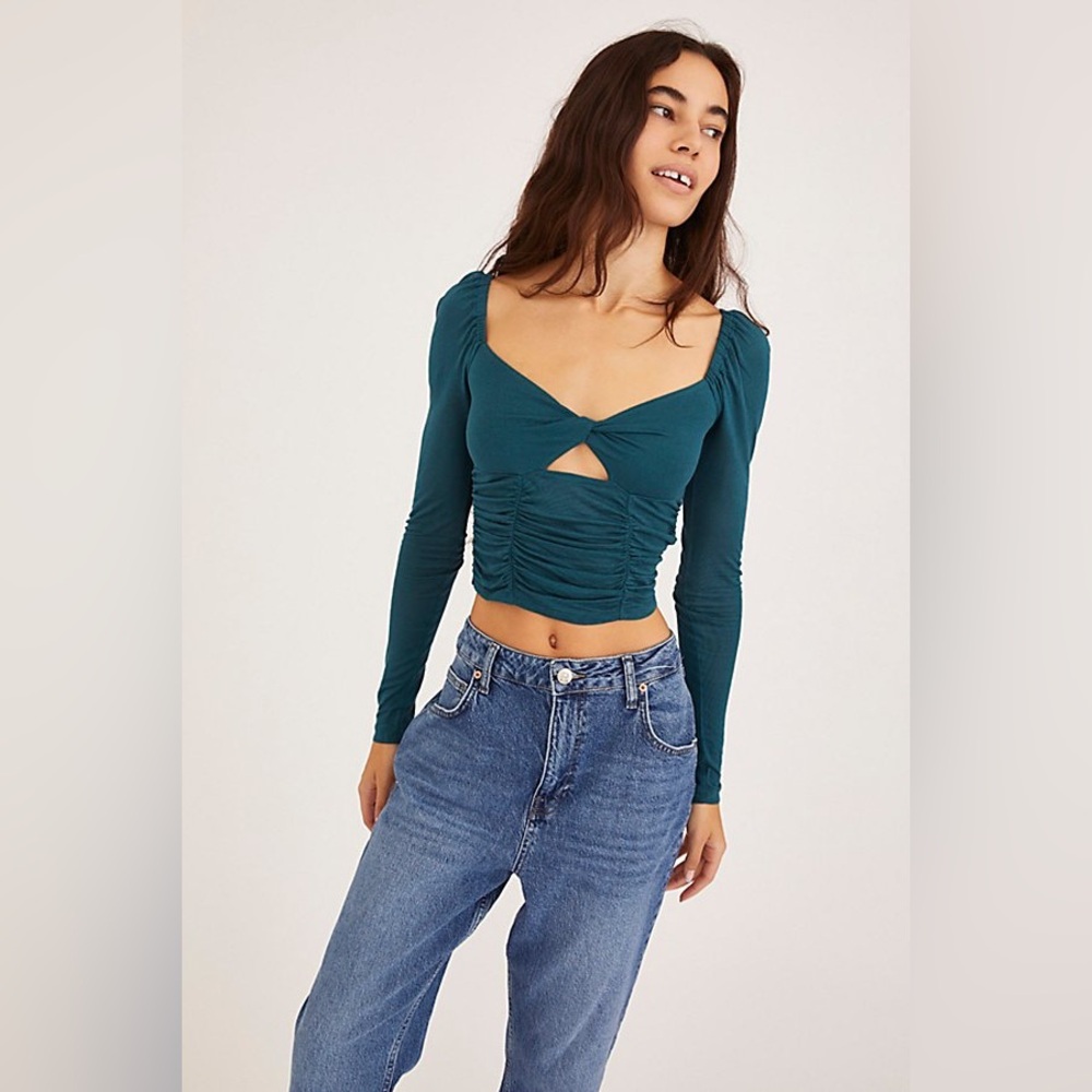 Urban Outfitters Juliana Crepe Cropped Top